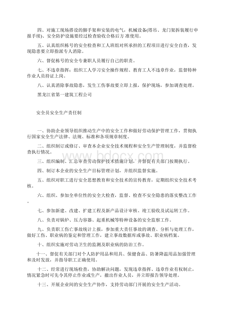 安全生产责任制各项管理制度各工种操作规程Word文档格式.docx_第2页