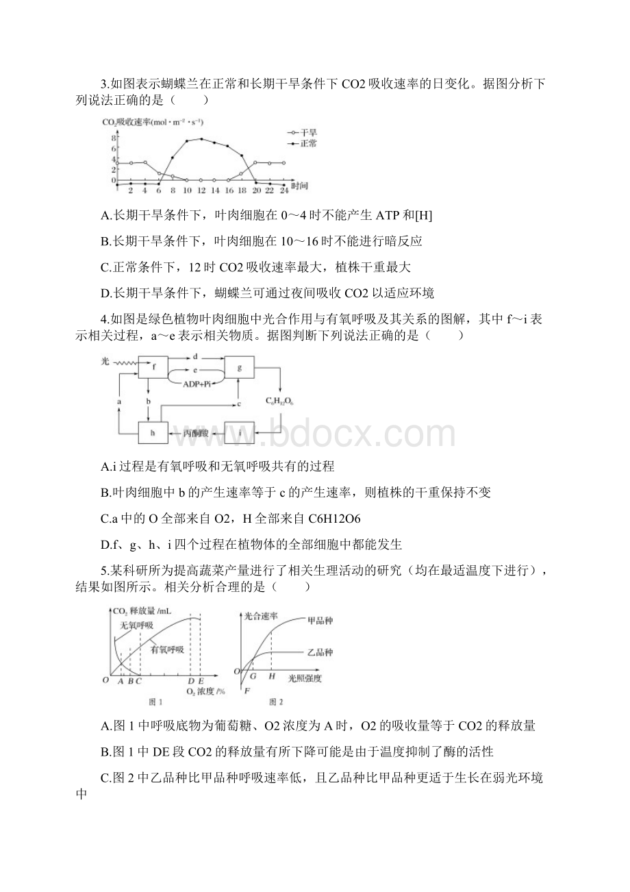 届陕西省黄陵中学普通班高三上学期开学考试生物试题Word文件下载.docx_第2页