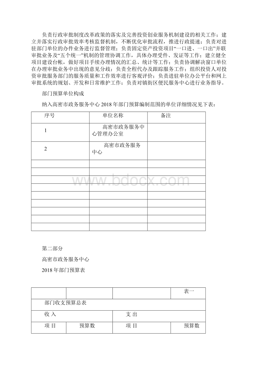 高密政务服务中心管理办公室部门预算Word格式.docx_第3页