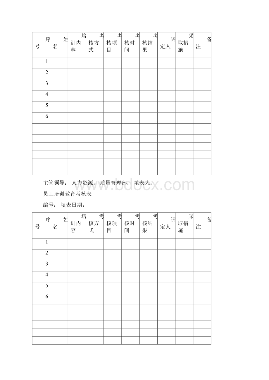 员工培训教育的考核表.docx_第3页