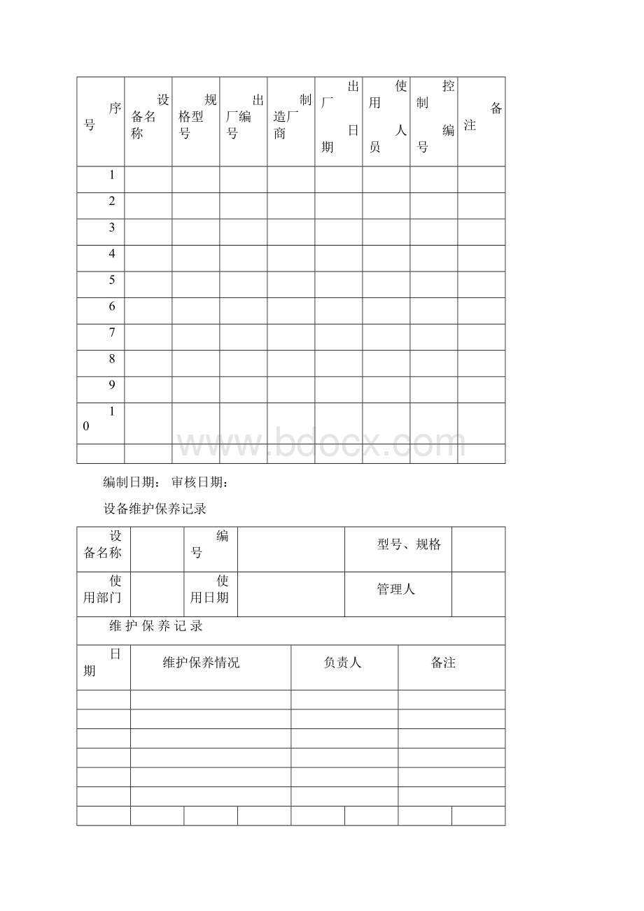 xxx大药房设备设施档案表格Word下载.docx_第2页