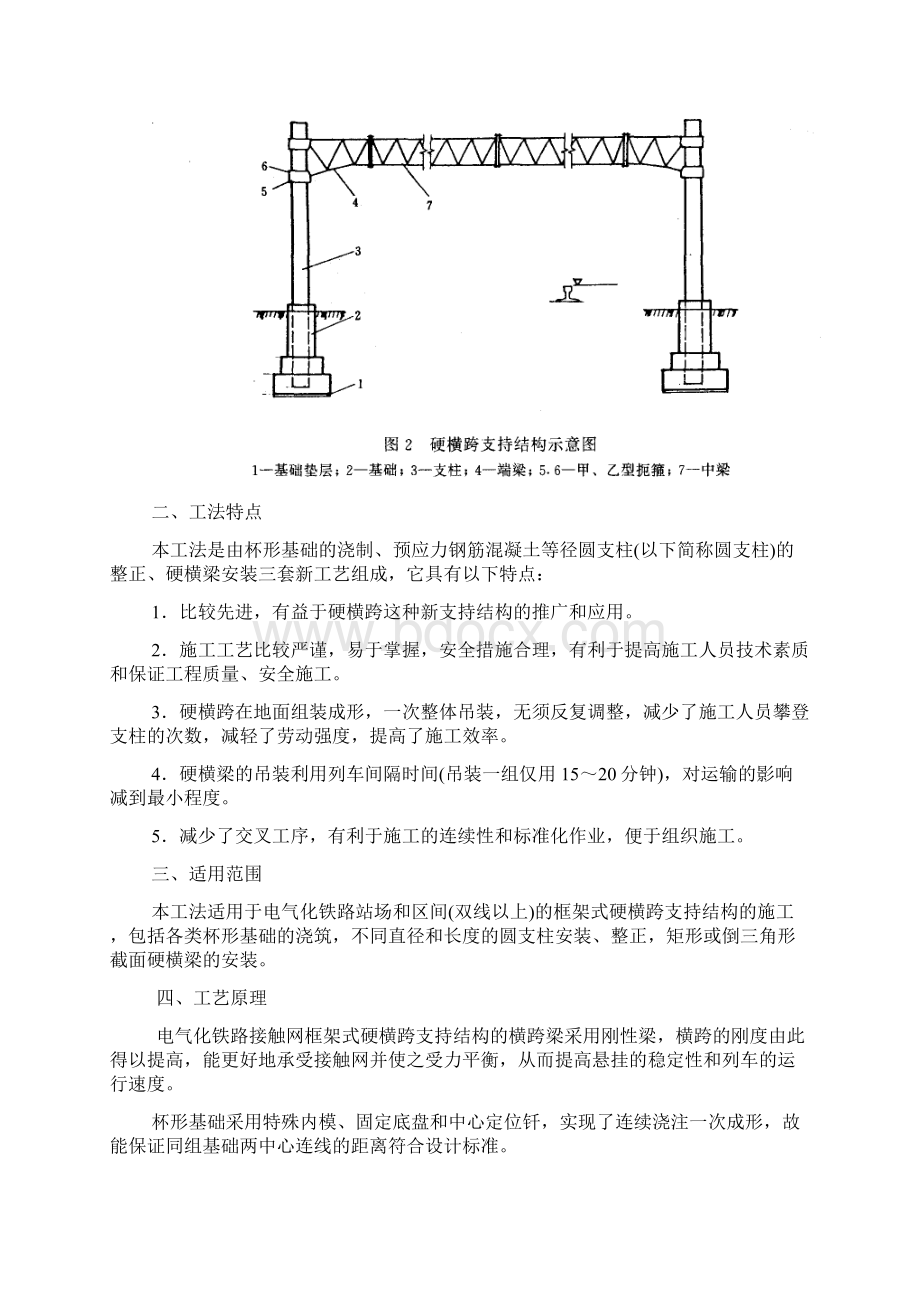 接触网门型框架硬横跨施工安装工法Word文档格式.docx_第2页