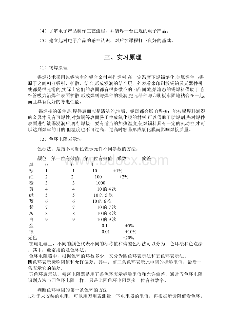 电子电工实习报告Word文档下载推荐.docx_第2页