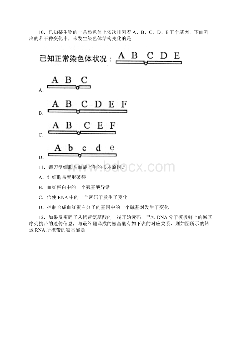 山西省太原市学年高一生物下学期期末考试试题Word格式.docx_第3页