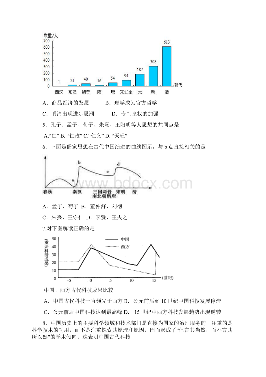 福建省连江县学年高二历史上册期中考试题Word格式.docx_第2页