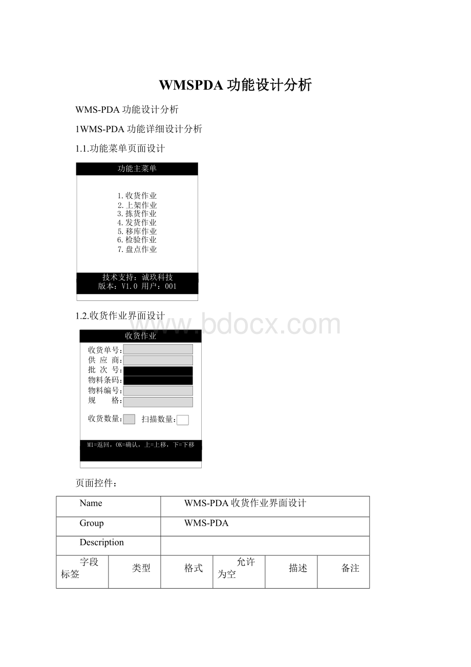 WMSPDA功能设计分析Word格式文档下载.docx