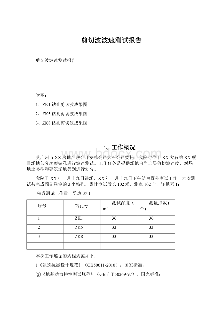 剪切波波速测试报告.docx