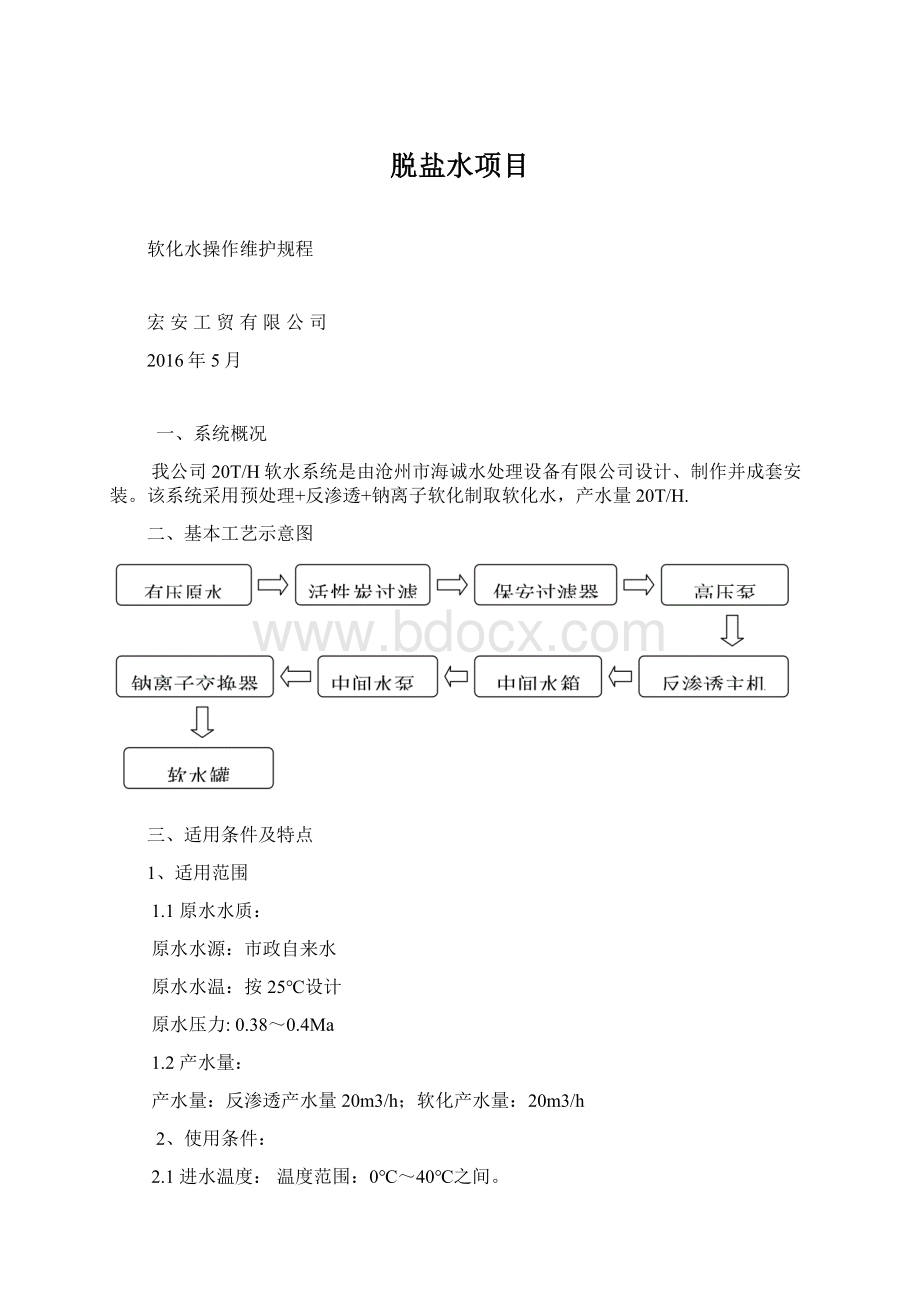 脱盐水项目.docx_第1页