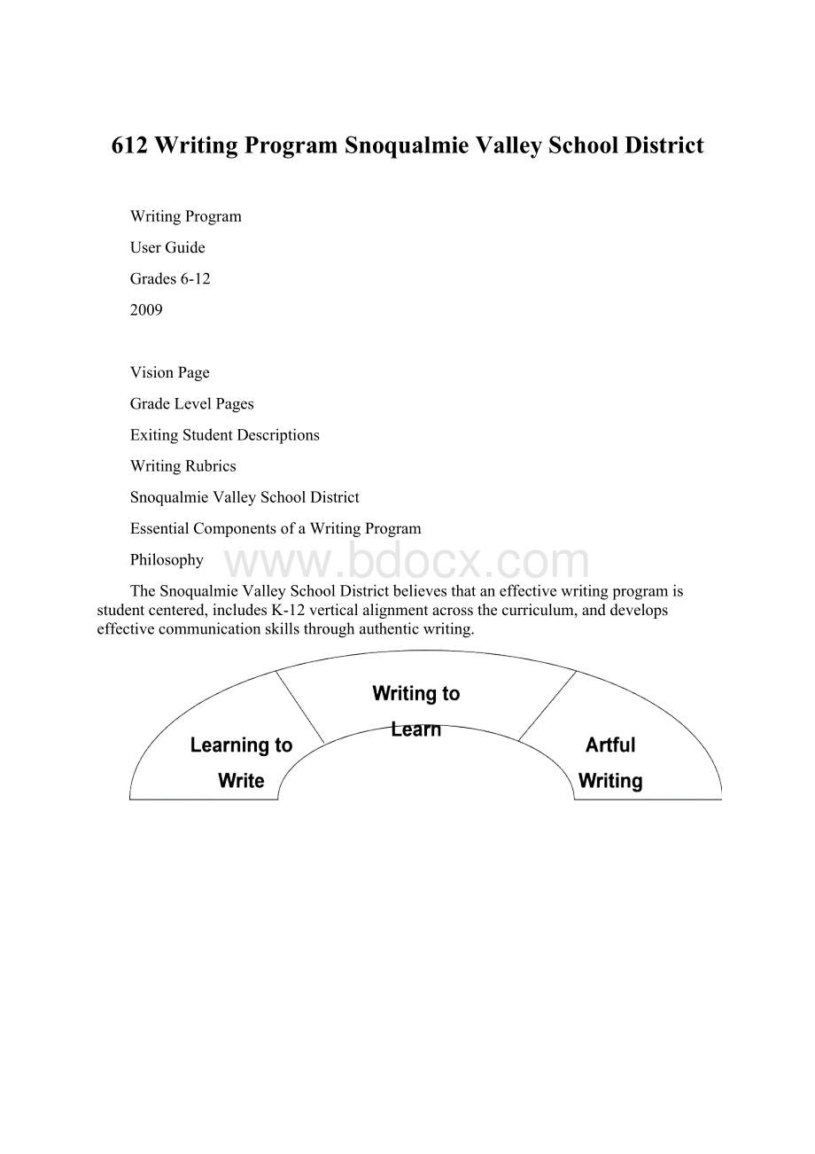 612 Writing ProgramSnoqualmie Valley School District.docx_第1页