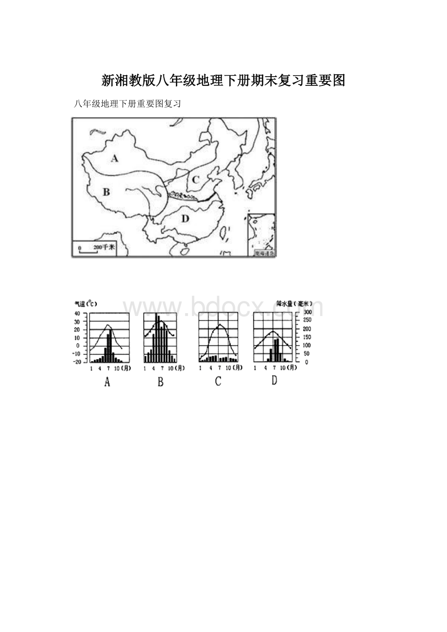 新湘教版八年级地理下册期末复习重要图.docx_第1页