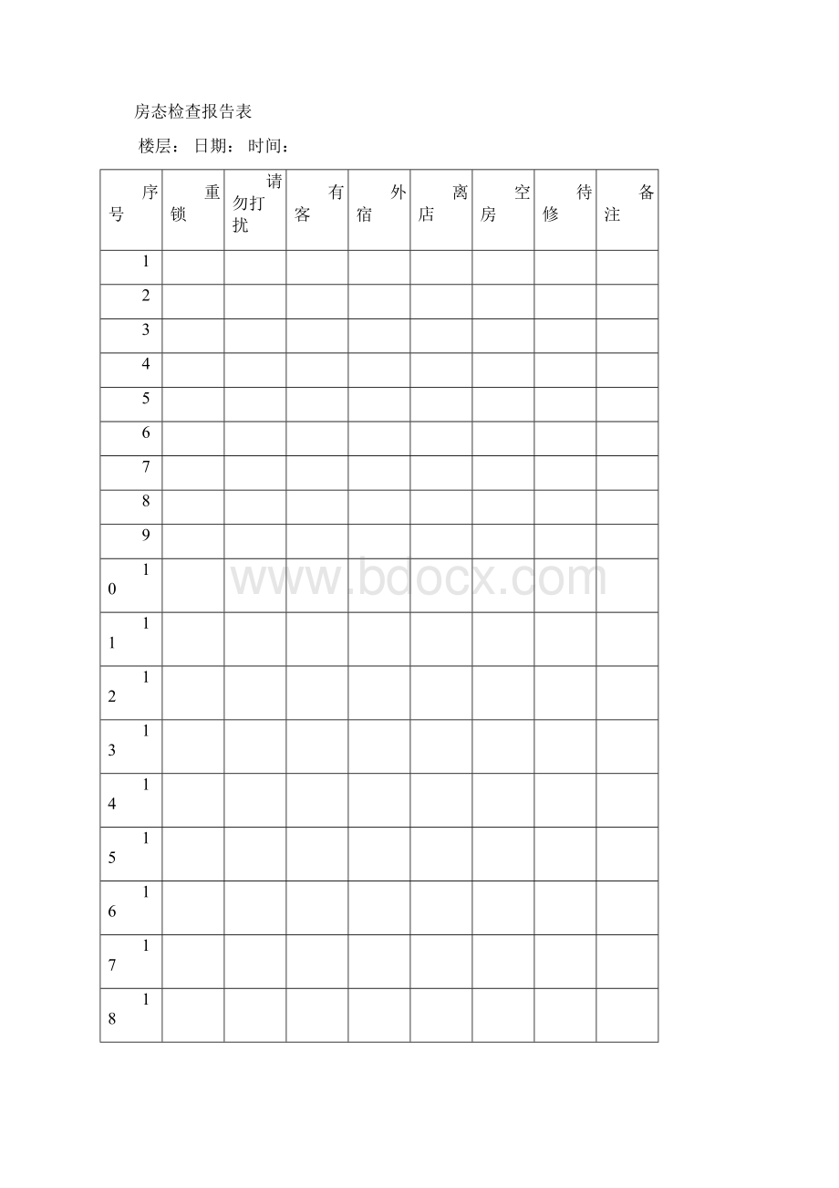 客房部表格汇编Word格式文档下载.docx_第2页