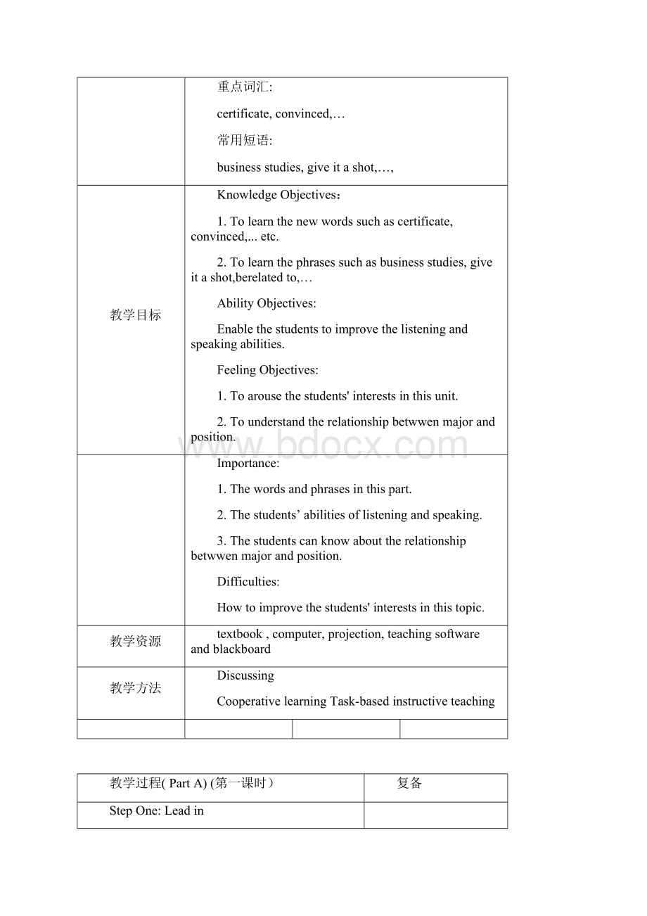 凤凰职教高二英语集体备课Unit电子教学导案Word文件下载.docx_第3页