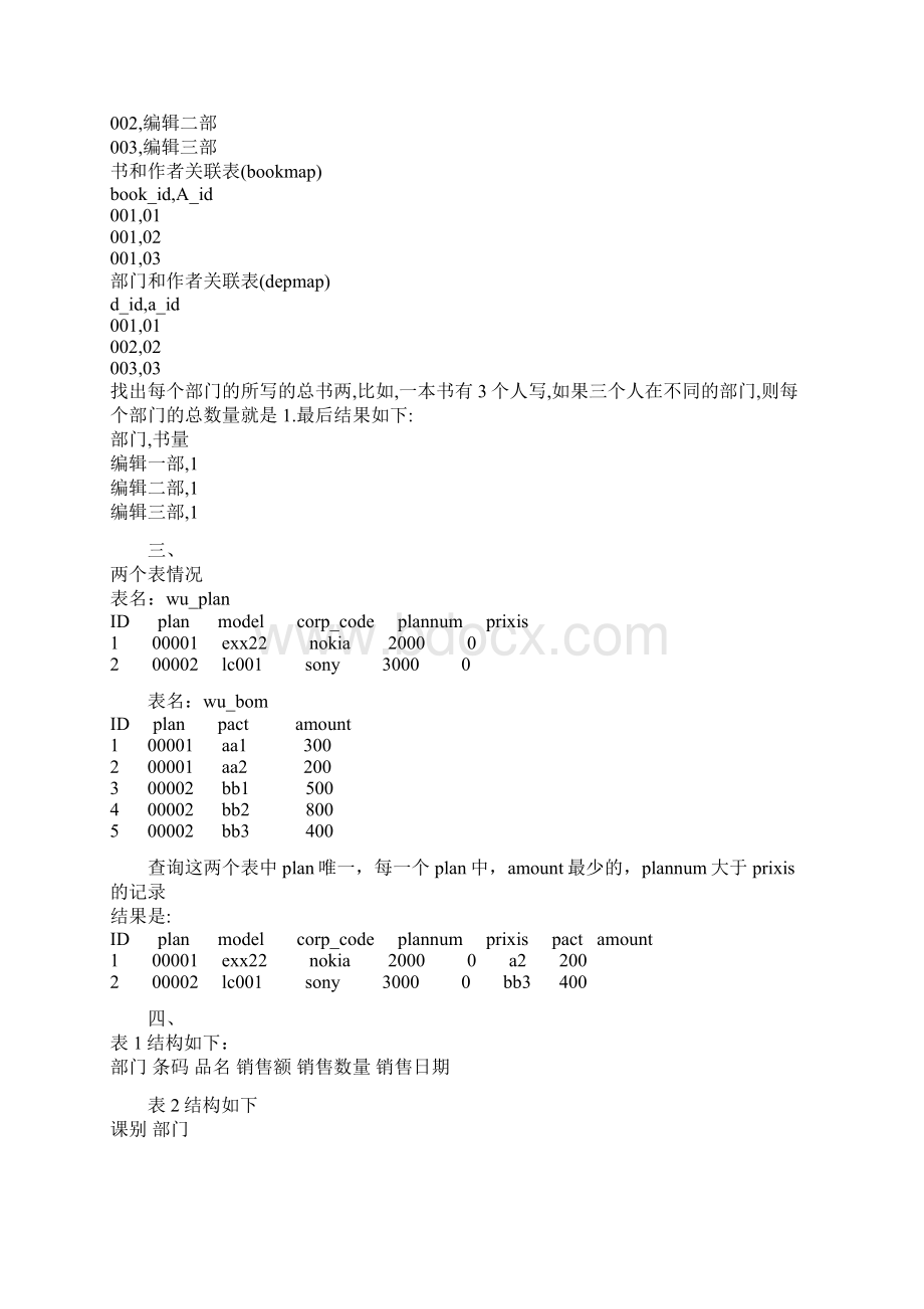 数据库面试题SQL+ORACLE.docx_第3页