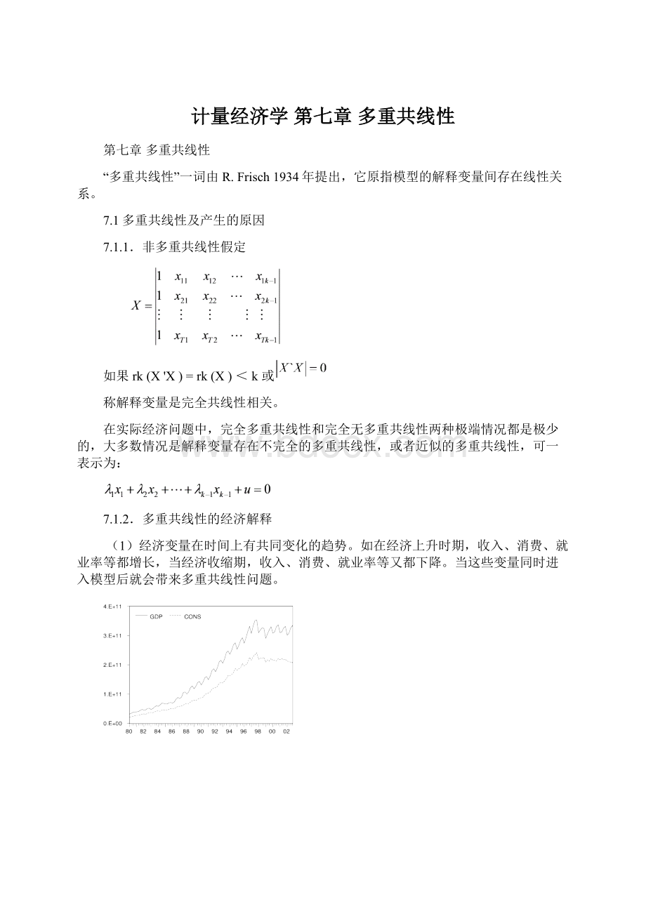 计量经济学第七章多重共线性.docx_第1页