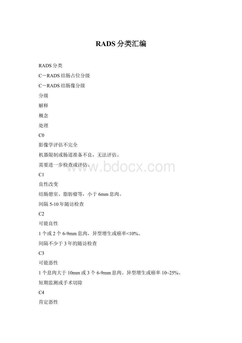 RADS分类汇编Word文档下载推荐.docx