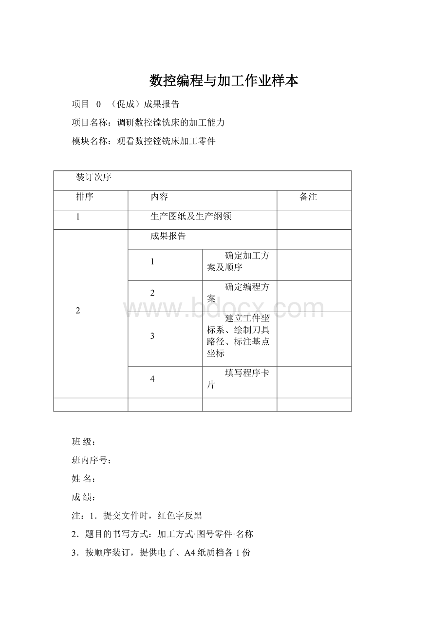 数控编程与加工作业样本Word文档下载推荐.docx_第1页