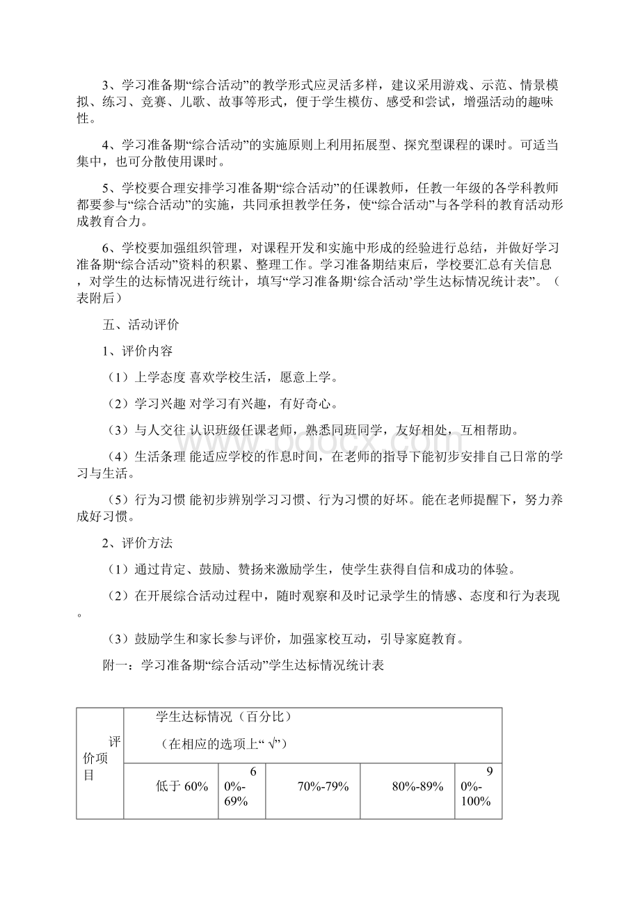 上海市小学学习准备期综合活动实施指导意见.docx_第3页