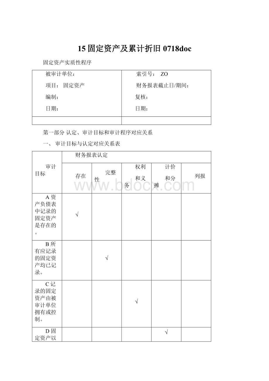 15固定资产及累计折旧0718docWord文档格式.docx