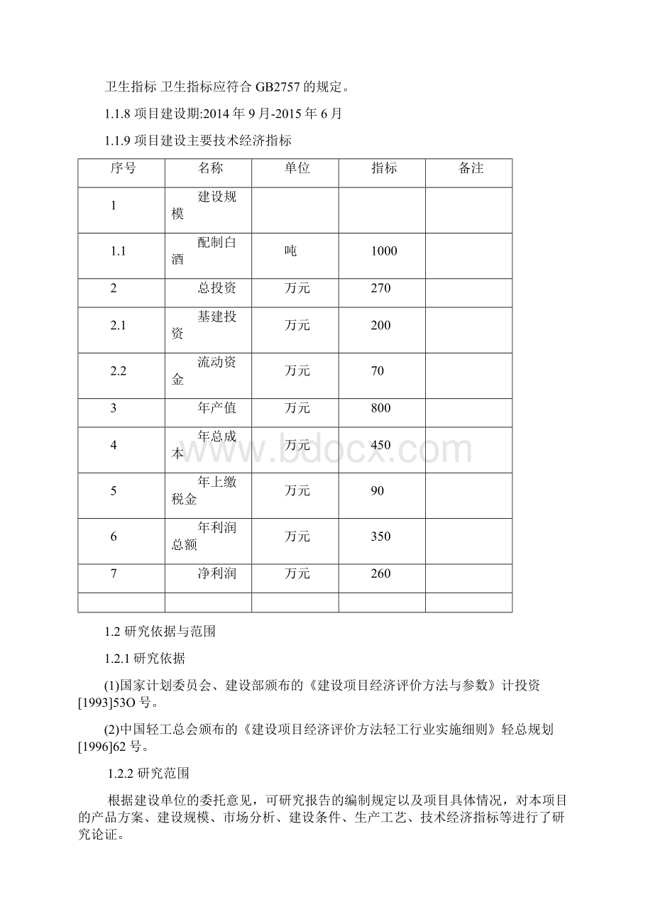 强烈推荐年产1000吨优质白酒改扩建项目研究建议书Word格式文档下载.docx_第2页