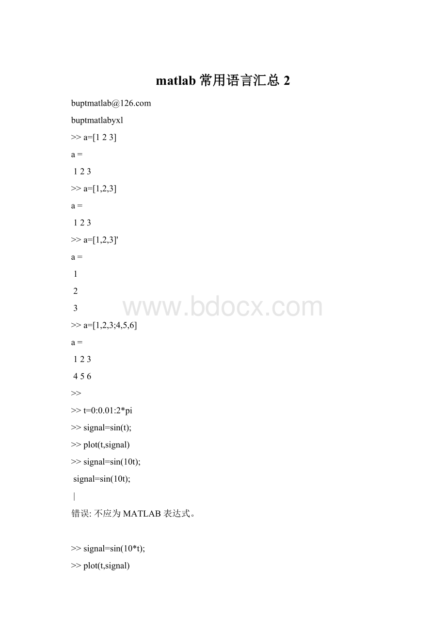 matlab常用语言汇总2Word文档格式.docx