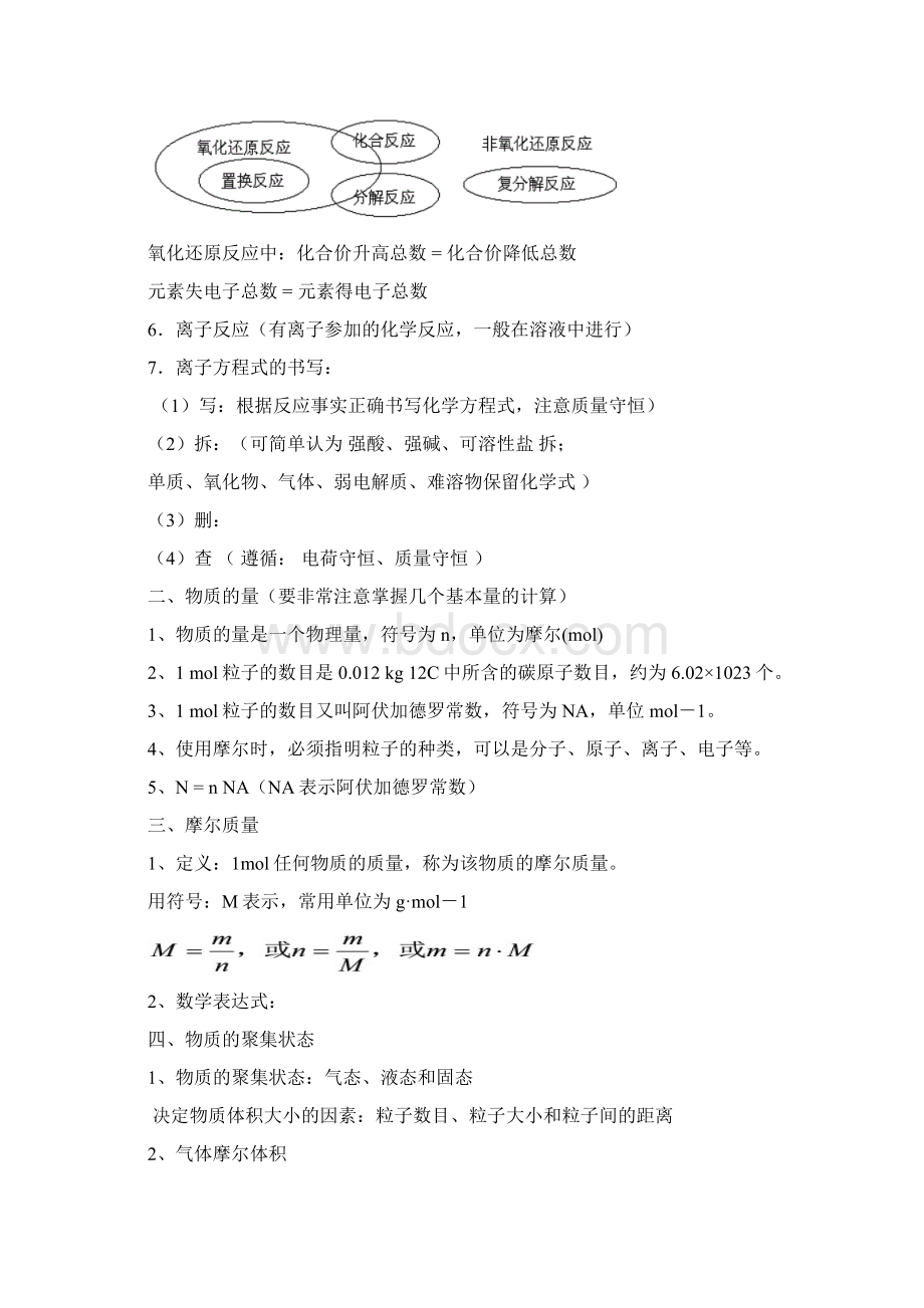 高一化学上学期期末复习提纲.docx_第2页