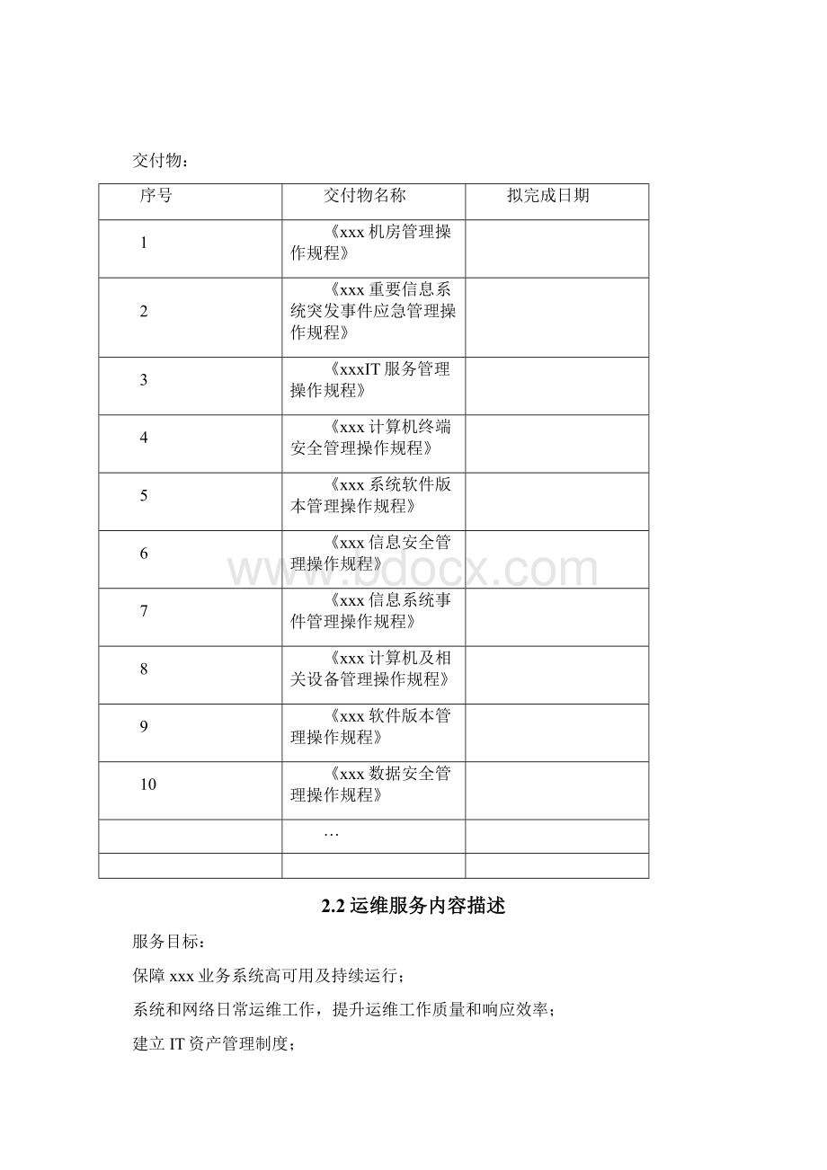 运维项目计划书文档格式.docx_第2页