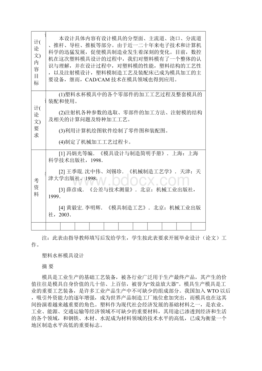 05911005陈辉塑料水杯模具设计Word文档下载推荐.docx_第2页