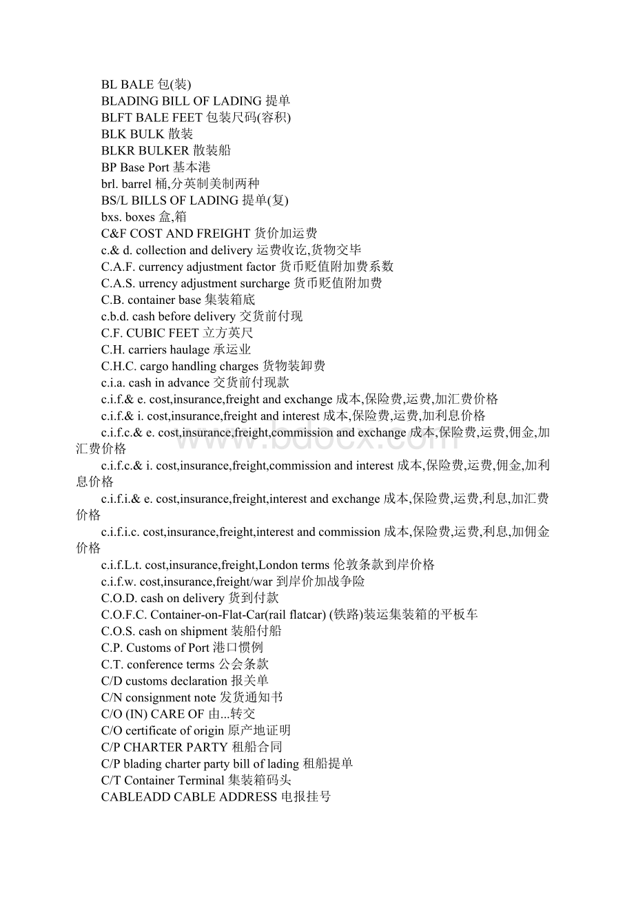 海运单据常用英文简写.docx_第3页