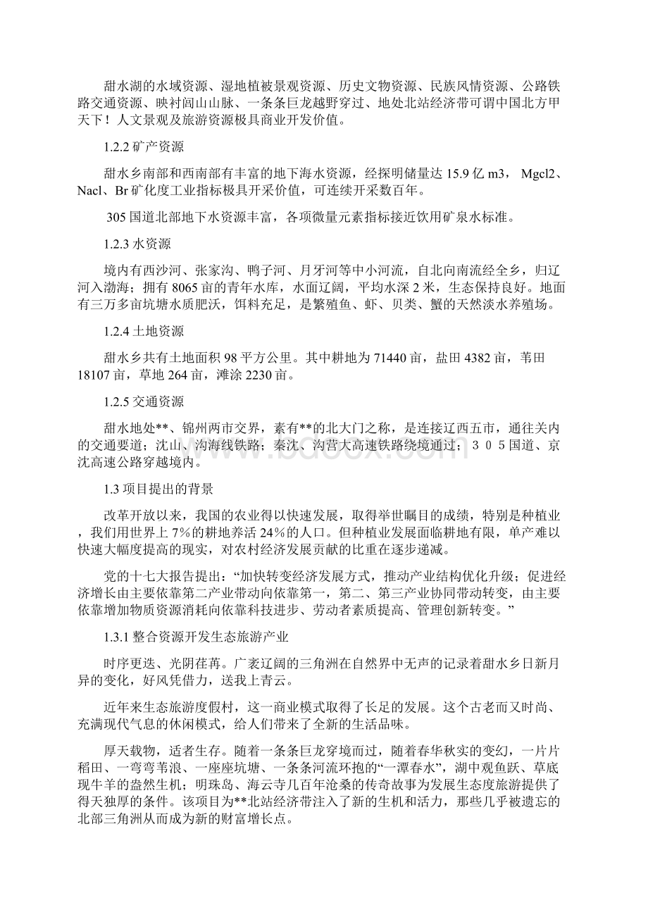 某地民俗旅游及水上乐园项目工程可行性研究报告Word文件下载.docx_第3页