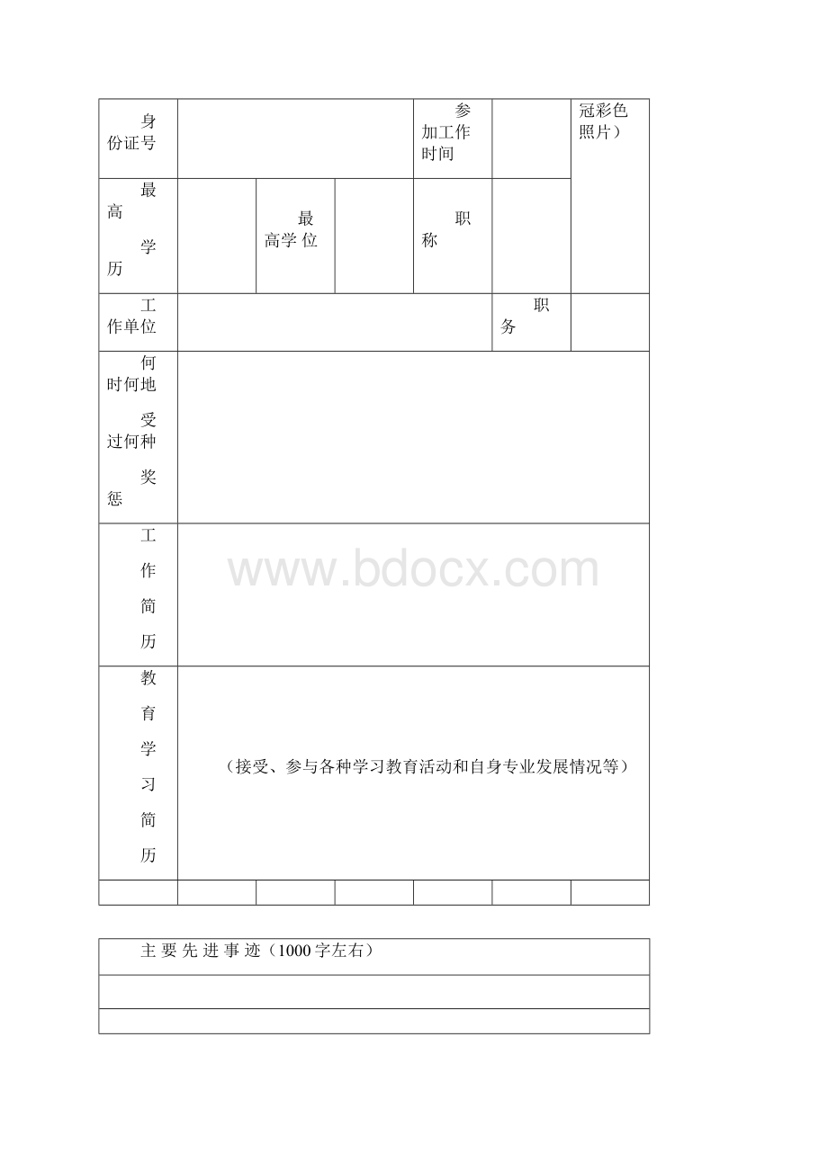 贵州省优秀教师推荐审批表附件1至附7.docx_第2页