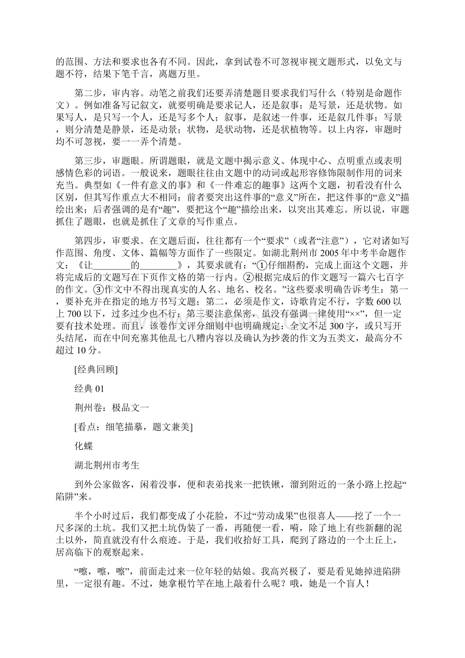 中考语文 阅卷名师精选中考满分.docx_第2页