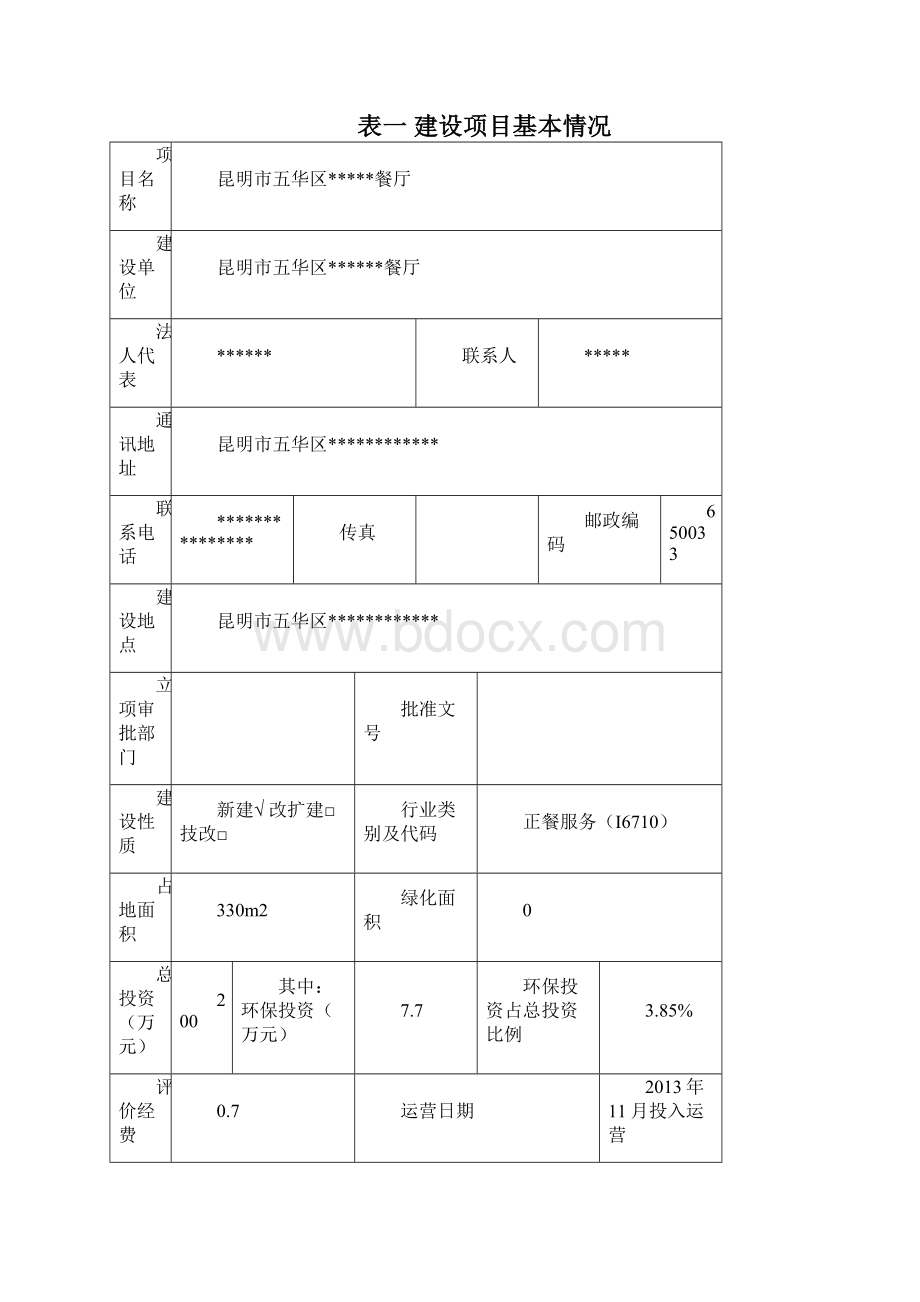 餐厅餐饮行业环评报告书报批稿.docx_第2页