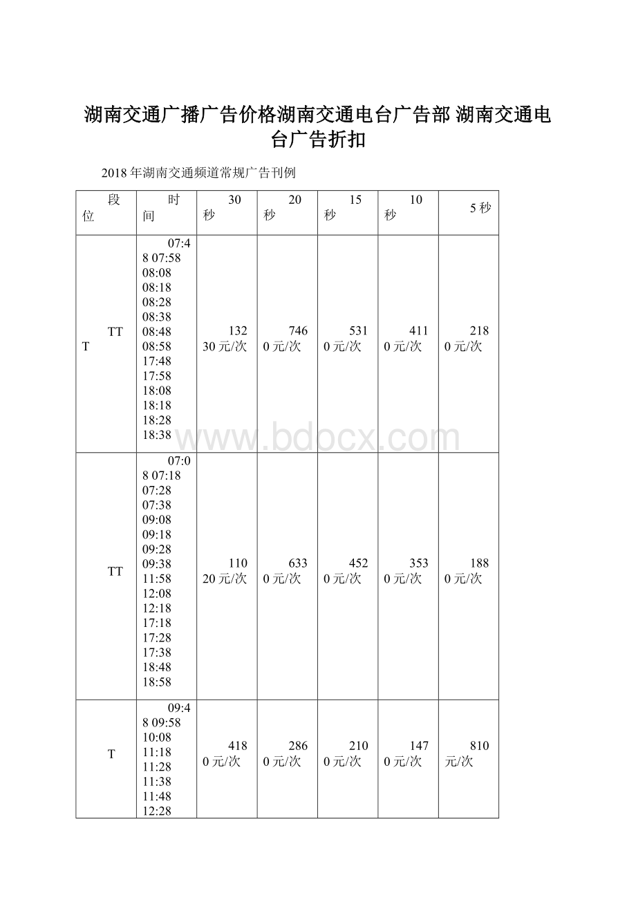 湖南交通广播广告价格湖南交通电台广告部湖南交通电台广告折扣.docx