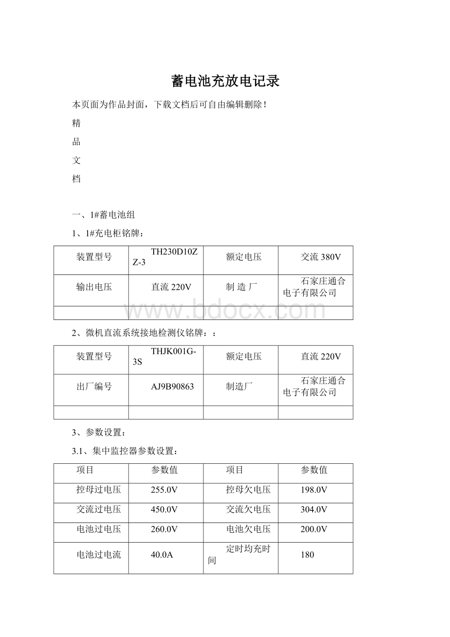 蓄电池充放电记录.docx