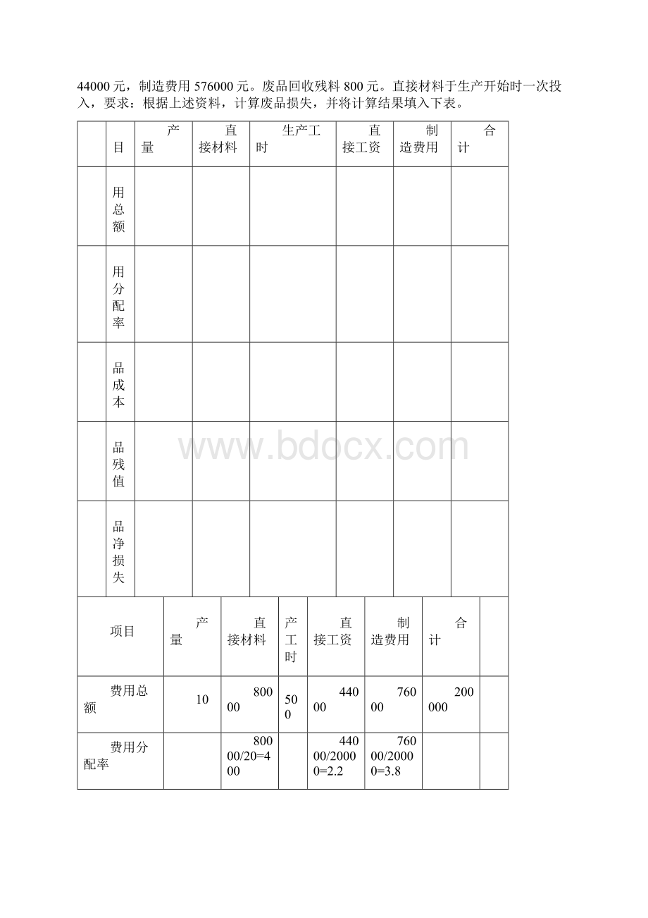 完整word版电大成本管理计算题期末考试题库.docx_第3页