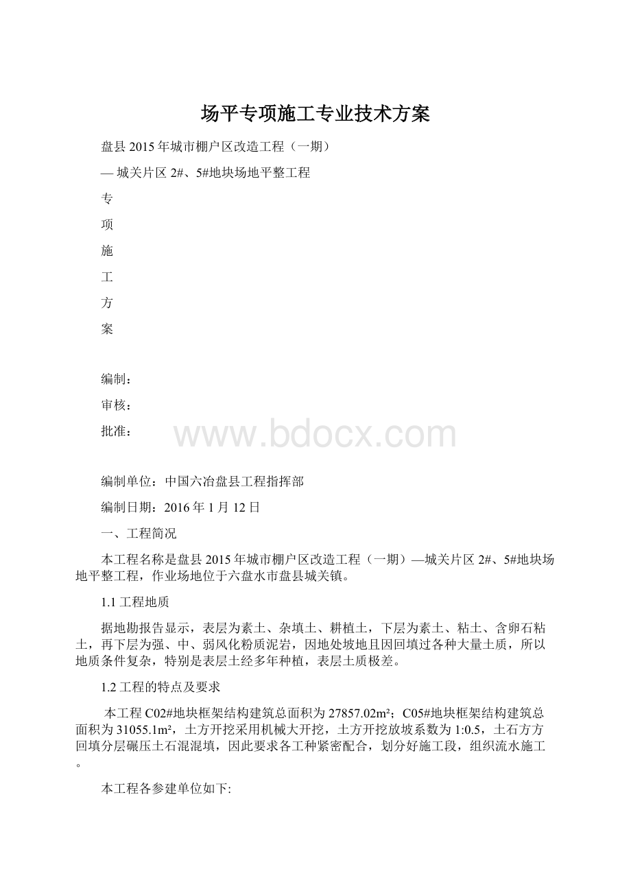 场平专项施工专业技术方案Word下载.docx_第1页