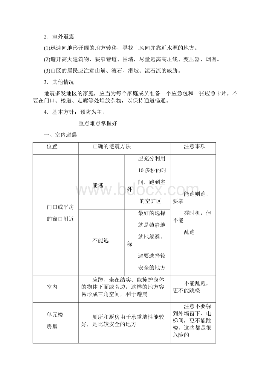 高中地理第三章防灾与减灾第二节地震和台风灾害的防避教学案中图版选修5.docx_第2页