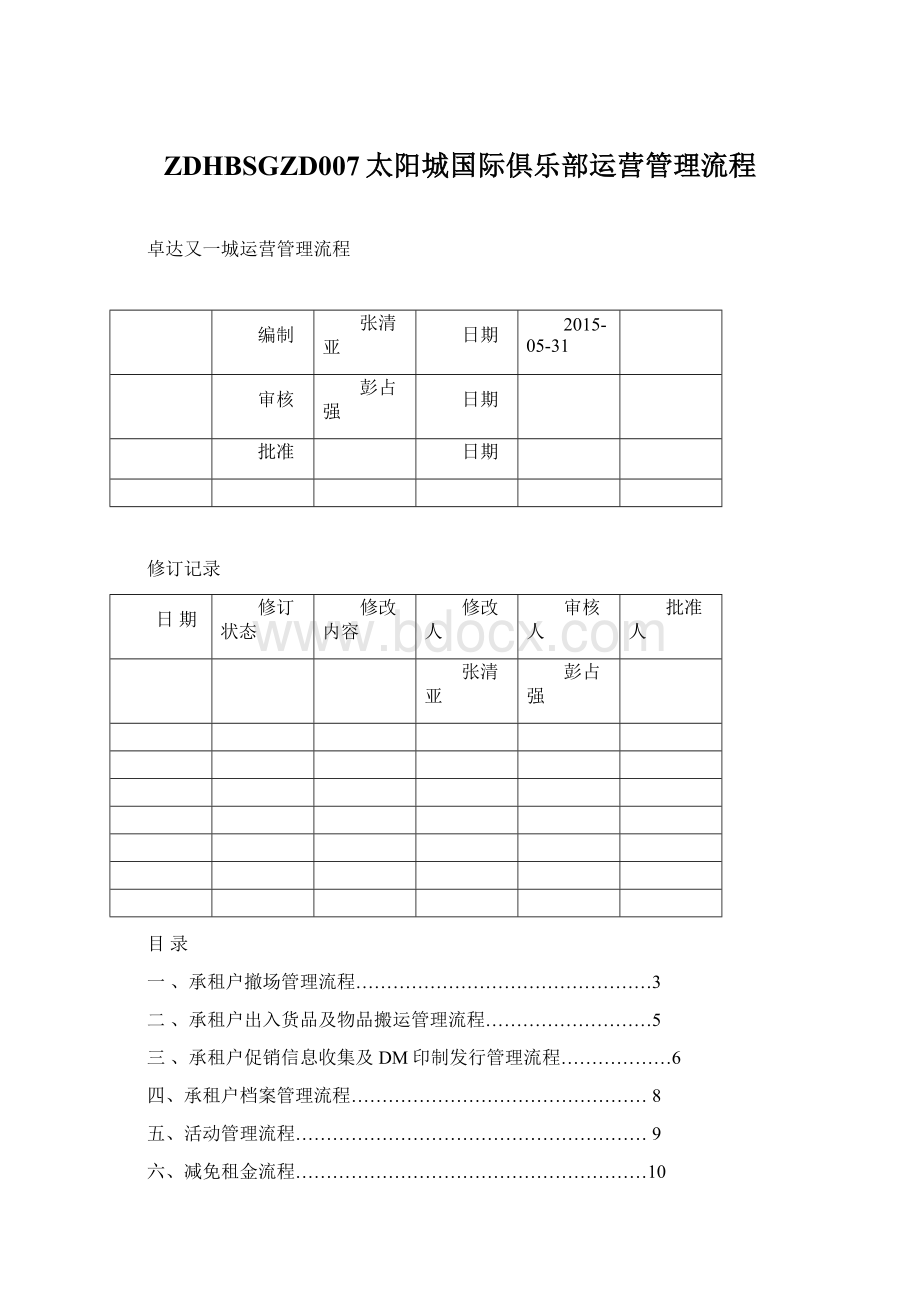 ZDHBSGZD007太阳城国际俱乐部运营管理流程.docx_第1页