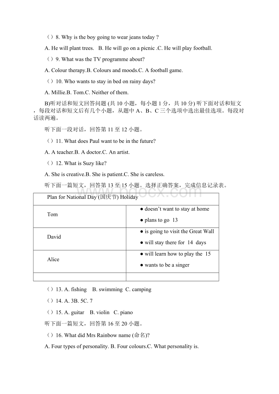 精选江苏省苏州市高新区九年级英语上学期自主检测试题.docx_第3页