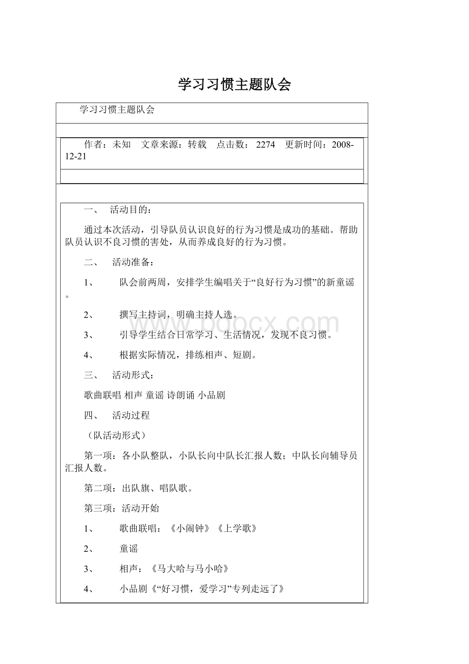 学习习惯主题队会.docx