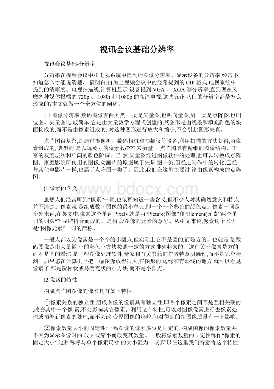 视讯会议基础分辨率.docx_第1页