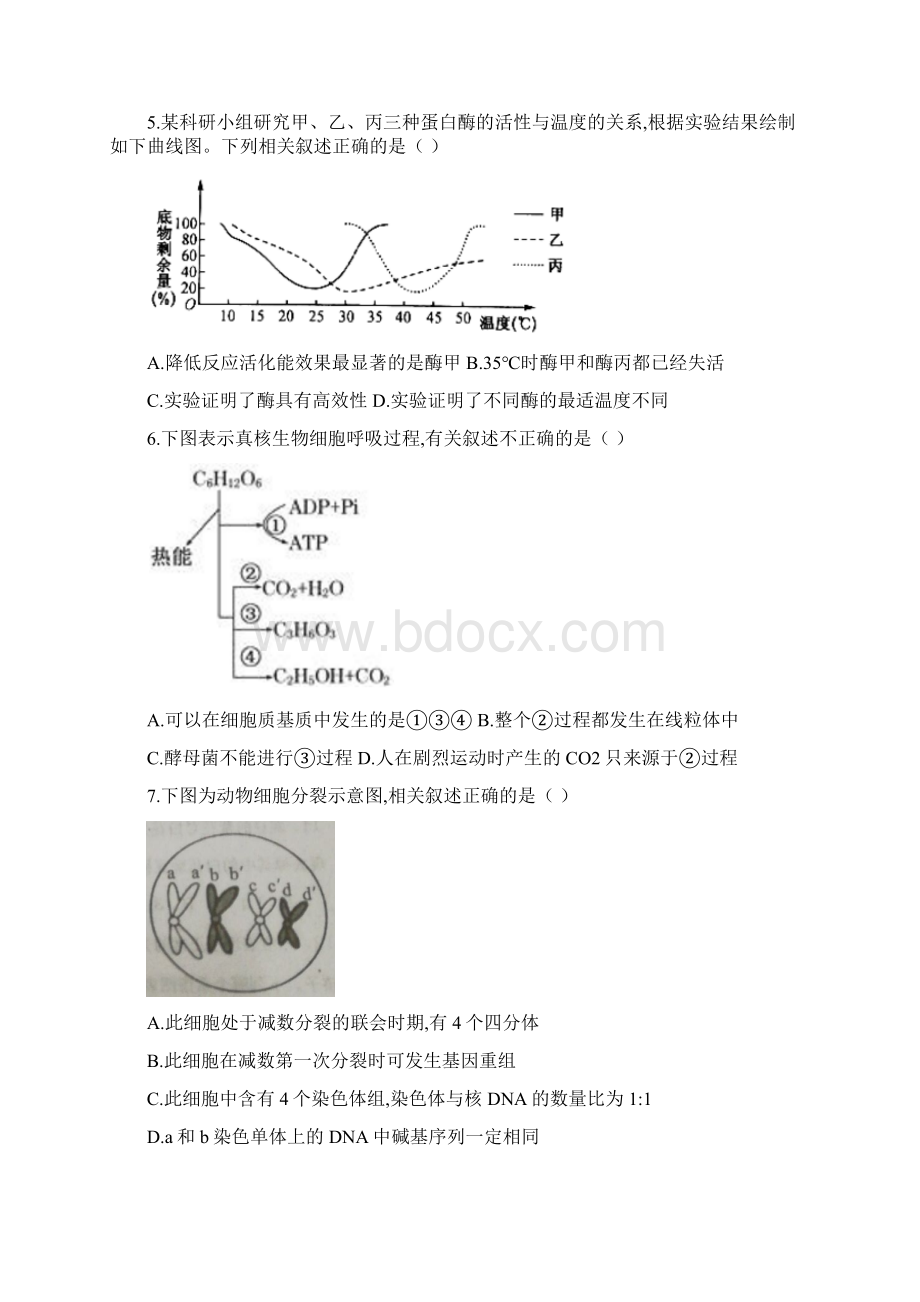 渭南市高三教学质量检测I生 物 试 题.docx_第2页