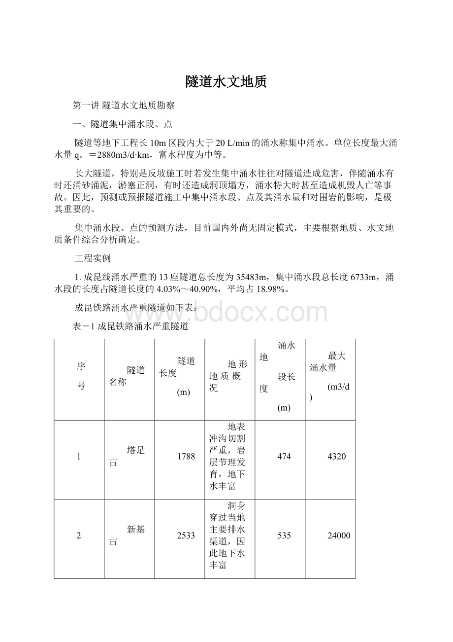 隧道水文地质.docx_第1页