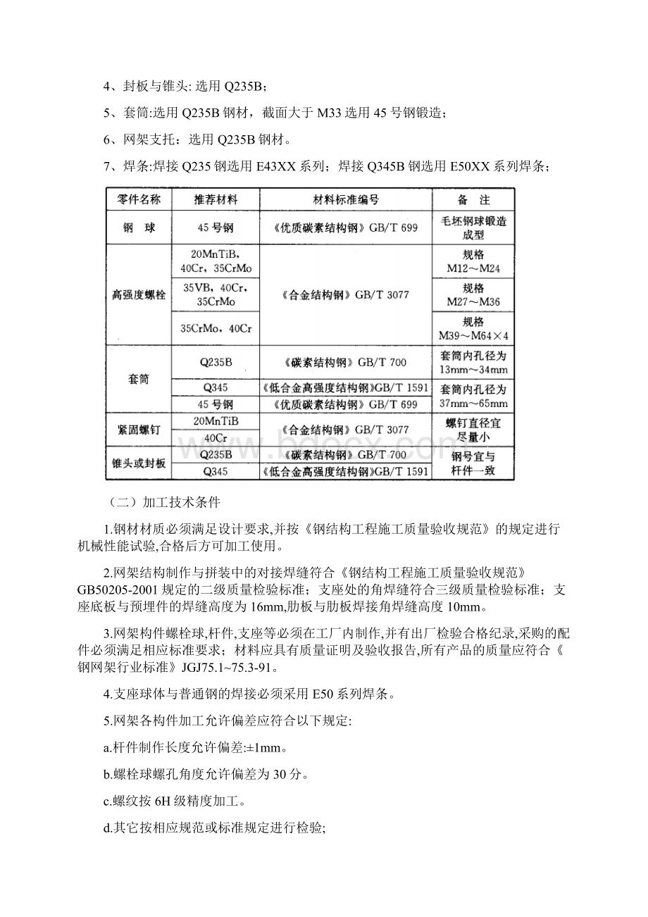 全钢载重子午胎车间二屋面网架施工方案修改.docx_第3页