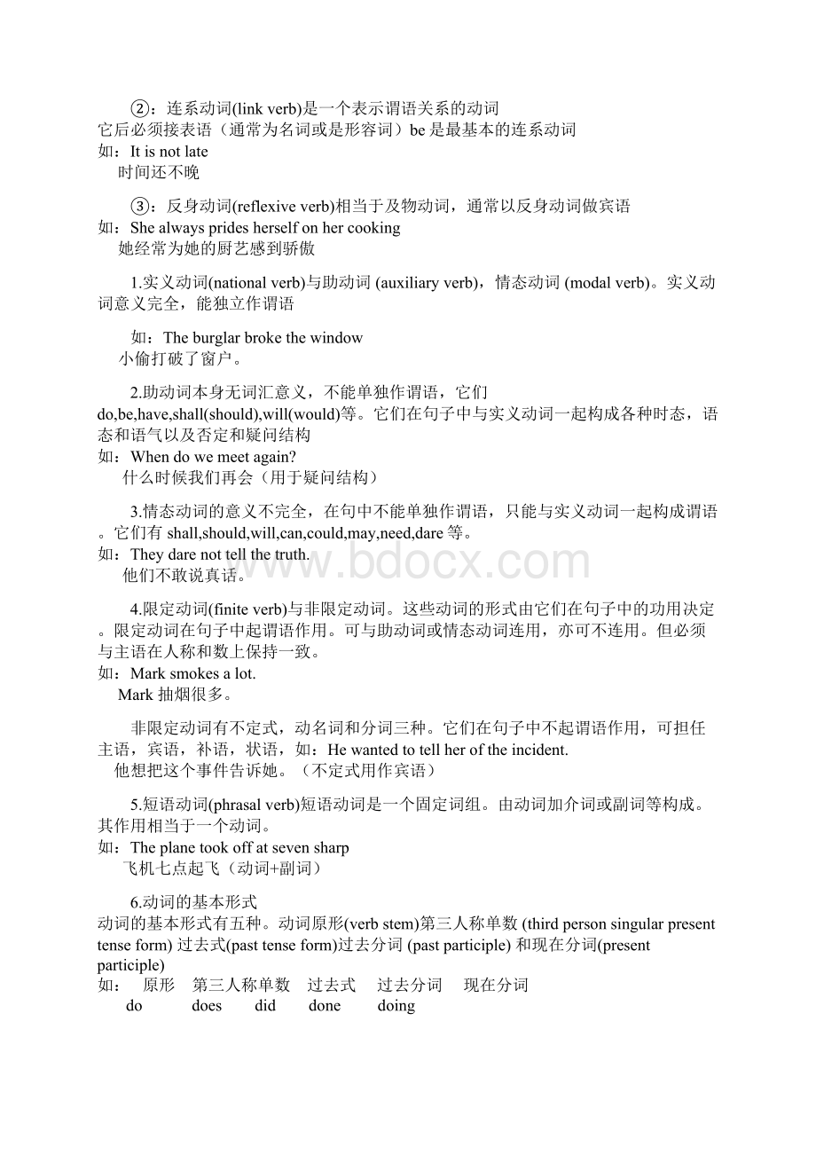 完整版初中英语语法大全动词的概述Word格式文档下载.docx_第2页