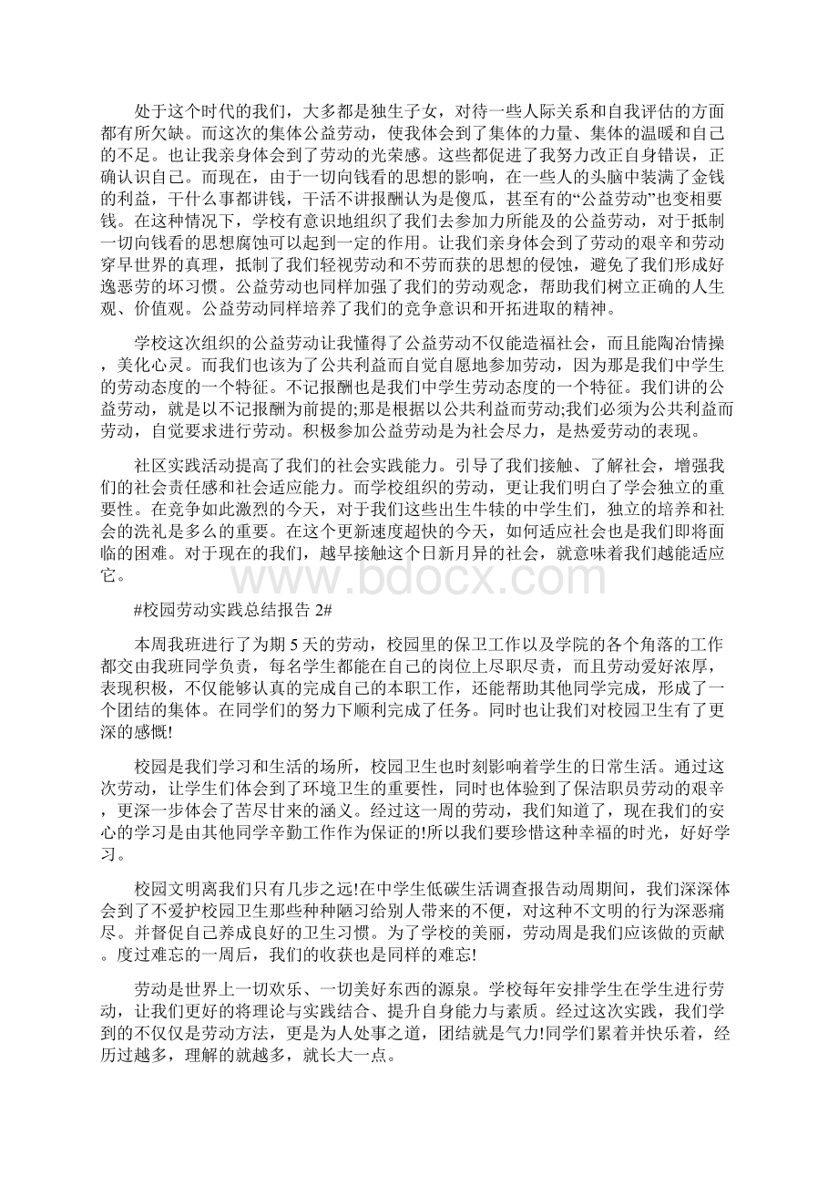 校园劳动实践总结范文报告范文五篇.docx_第2页