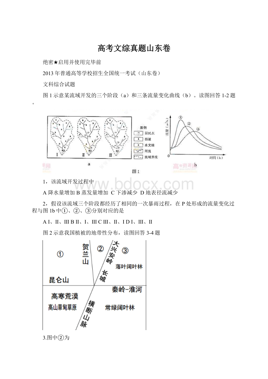 高考文综真题山东卷.docx_第1页