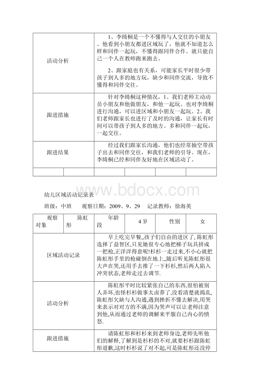 幼儿区域活动记录文档格式.docx_第2页