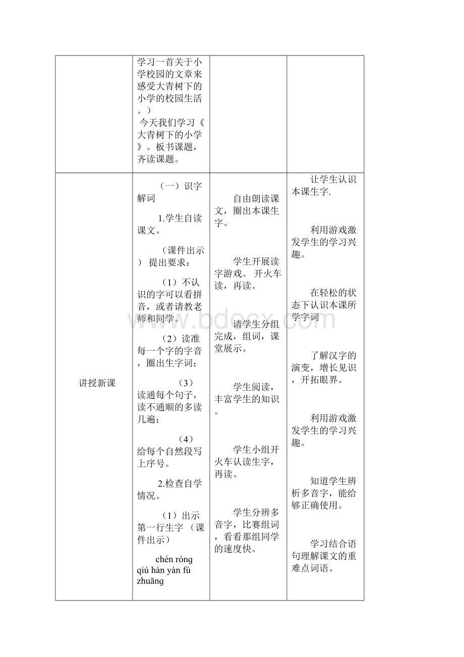 部编人教版小学语文三年级上册大青树下的小学第1课时教案.docx_第2页