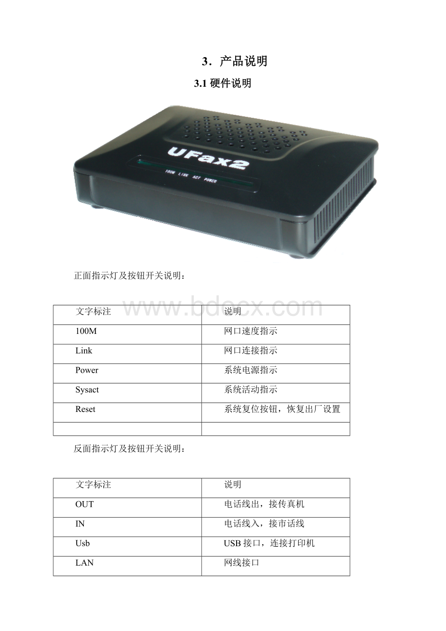 UFax2 601系统管理员安装设置手册v131.docx_第3页